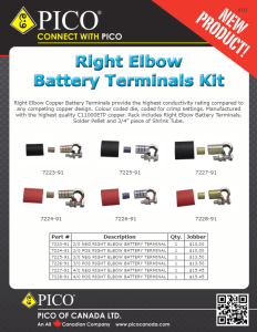 Right Elbow Battery Terminals Kit